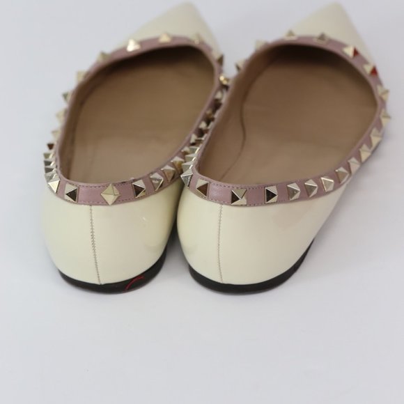 My Valentino Cream Spiked Flats - Picture 9 of 12